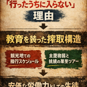 公立学校が“常識”“いじめ”“協調性”の名で人間を壊し、従順な思考停止国家を量産する全構造記録**