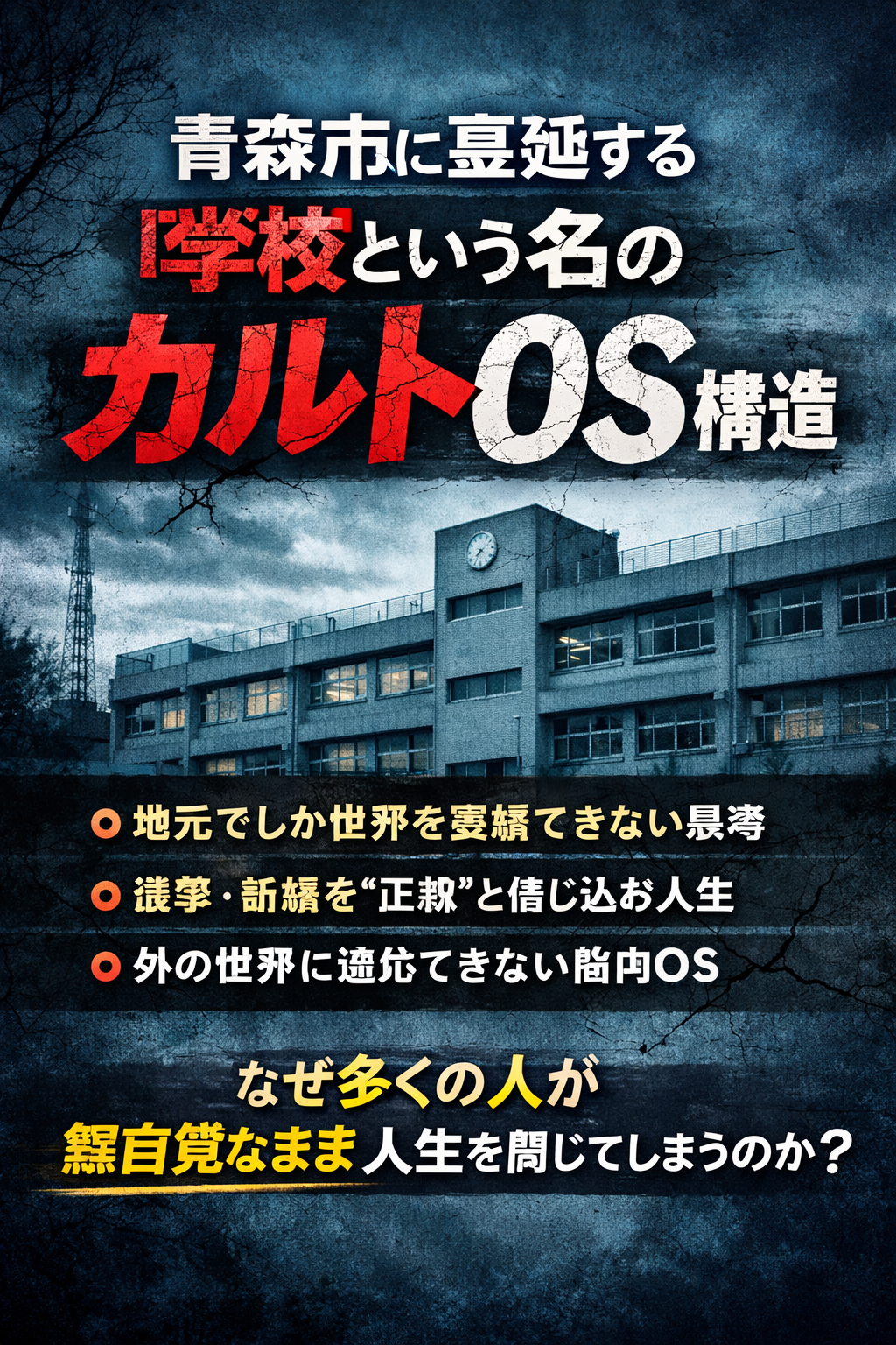 高校受験で人生は変わらない!腐った学年と判断力の破壊──クズ環境が人間の基準を狂わせる構造【青森市立佃中学校】